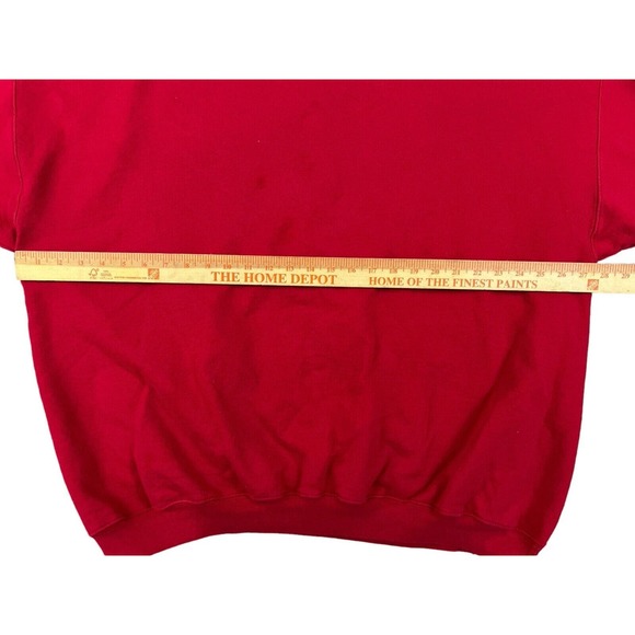 VTG Ultimate Hanes Cotton Red Pullover Crew Neck Long Sleeve Sweatshirt Sz 3XL - Picture 3 of 7